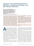 Evaluation of the Anxiolytic Properties of Myristicin, a Component of