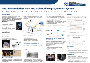 Neural Stimulation from an Implantable Optogenetics System