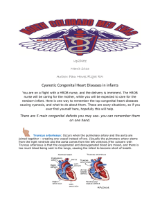 Cyanotic Congenital Heart Diseases in infants