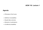 ACM 116: Lecture 1 Agenda