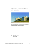 A White Paper on Building for Platinum LEED Certification