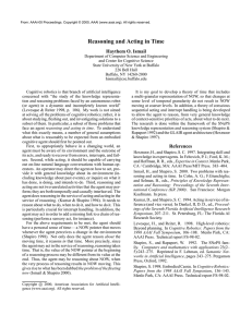 Reasoning and Acting in Time - Association for the Advancement of