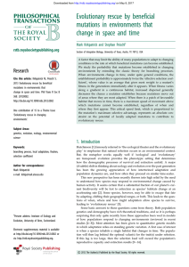 Evolutionary rescue by beneficial mutations in environments that