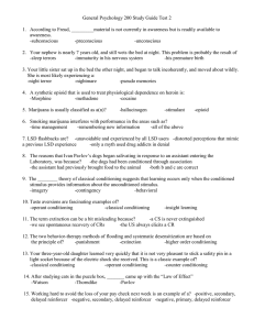General Psychology 200 Study Guide Test 2