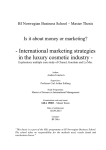 International marketing strategies in the luxury cosmetic industry