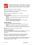 Word document - Personal Genetics Education Project