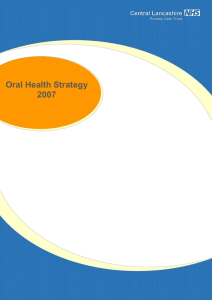 Central Lancashire Primary Care Trust Oral Health Strategy and