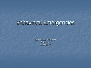 Behavioral Emergenciessum07 12454KB