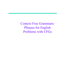 CFG Phrases for English