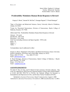 Predictability Modulates Human Brain Response to Reward