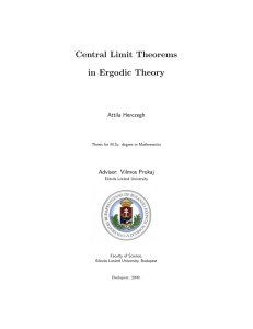 Central Limit Theorems in Ergodic Theory