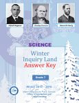 A Winter Inquiry Land Answer Key - Science - Miami