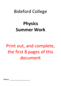 Physics - Bideford College Sixth Form
