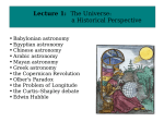 Lecture 1: The Universe: a Historical Perspective