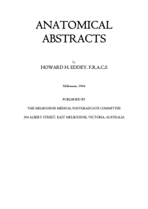 to Howard Eddey`s Anatomical Abstracts