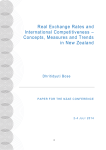 Real Exchange Rates and International Competitiveness