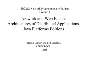 Network and Web Basics. Architectures of Distributed