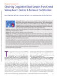 Obtaining Coagulation Blood Samples From Central Venous Access