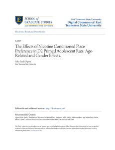 The Effects of Nicotine Conditioned Place Preference in D2 Primed