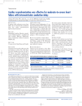 Cardiac resynchronization was effective for moderate-to