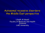 Autosomal recessive disorders: the Middle East perspective