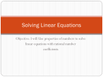 Solving Linear Equations with Addition and Subtraction