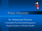 Panic Disorder - Punjab Institute of Mental Health