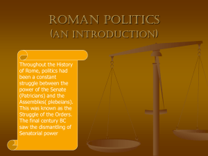 An Introduction to Roman Politics