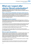 What can I expect after uterine fibroid embolisation?
