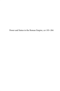 Power and Status in the Roman Empire, ad 193–284