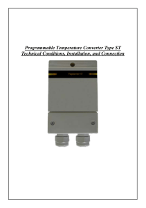 Programmable Temperature Converter Type ST Technical