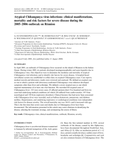 Atypical Chikungunya virus infections: clinical manifestations