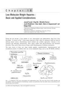 Low Molecular Weight Heparins : Basic and Applied Considerations