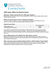 Hereditary diffuse gastric cancer