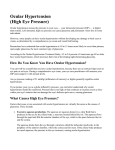 Ocular Hypertension (High Eye Pressure)