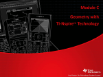 The basics of geometry TI-Nspire TM Technology In this