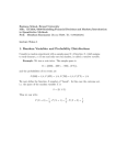 1. Random Variables and Probability Distributions