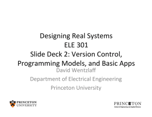 Designing Real Systems ELE 301 Slide Deck 2: Version Control