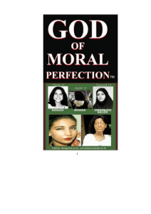 a god of moral - GOD OF MORAL PERFECTION