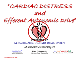 “Cardiac Distress and Efferent Autonomic Drive”