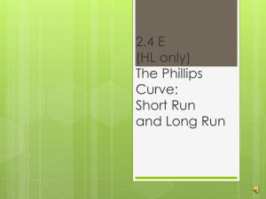 The Phillips Curve: Short Run and Long Run