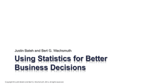 Chap 6 - Hypothesis Testing - Using Statistics for Better Business