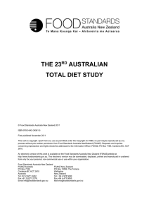 23rd ATDS Key Findings - Food Standards Australia New Zealand