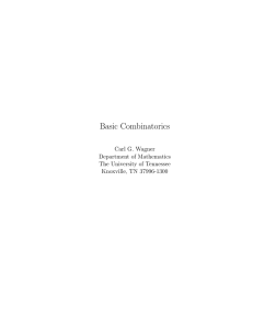 Basic Combinatorics - Math - The University of Tennessee, Knoxville