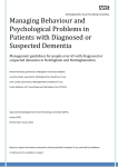 Managing behavior problems in patients with Dementia