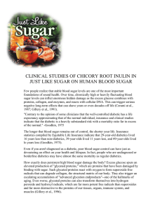 CLINICAL STUDIES OF CHICORY ROOT ON HUMAN BLOOD