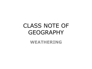 class note geography (weathering)