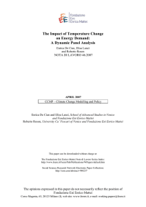 The Impact of Temperature Change on Energy