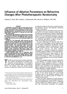 Influence of Ablation Parameters on Refractive Changes After