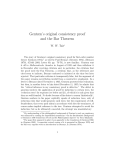 Gentzen`s original consistency proof and the Bar Theorem